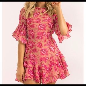 Pink floral dress